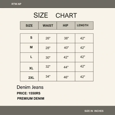 Denim Jeans with plain pocket