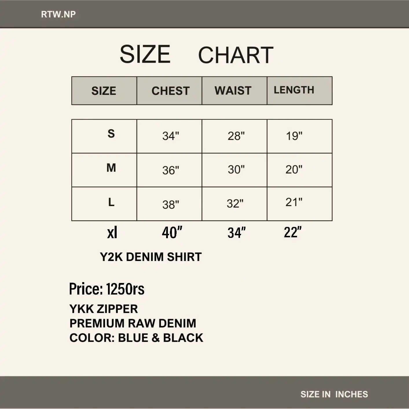 Product image of Y2k Full sleeve denim shirt