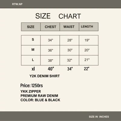 Y2k Full sleeve denim shirt