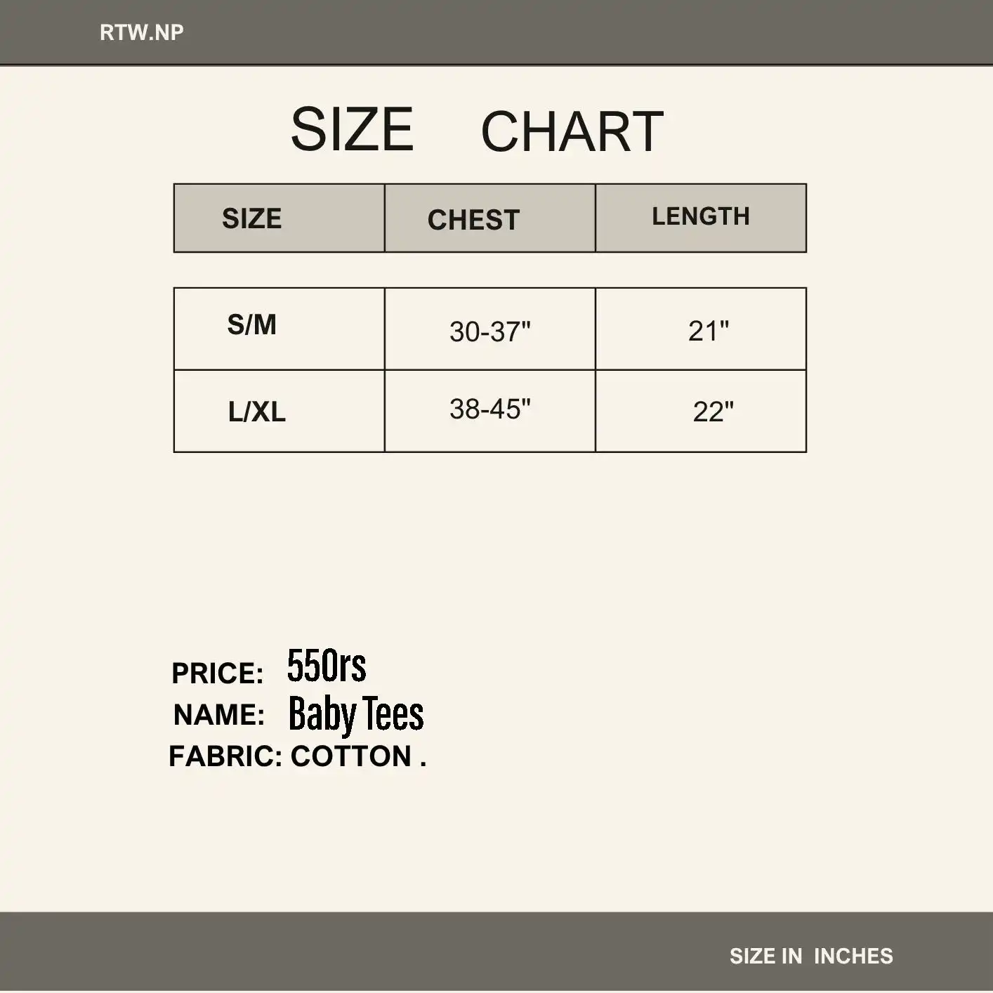 Product image of Baby tee Sale