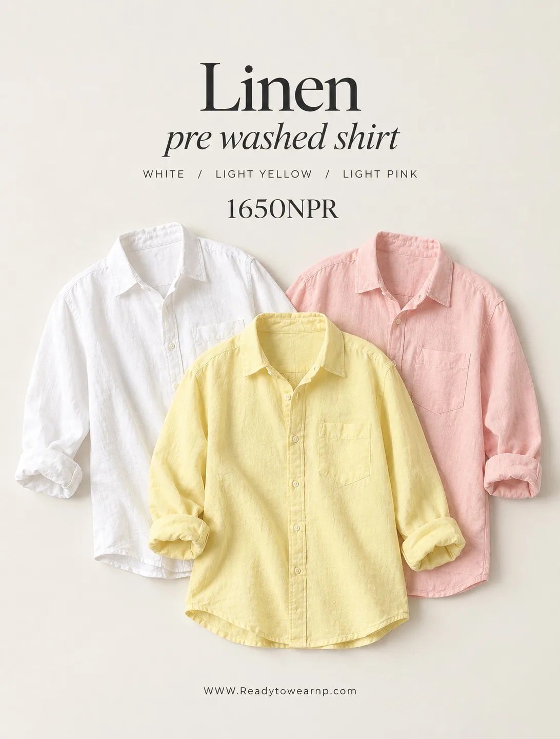Linen Pre Washed  Formal Shirt