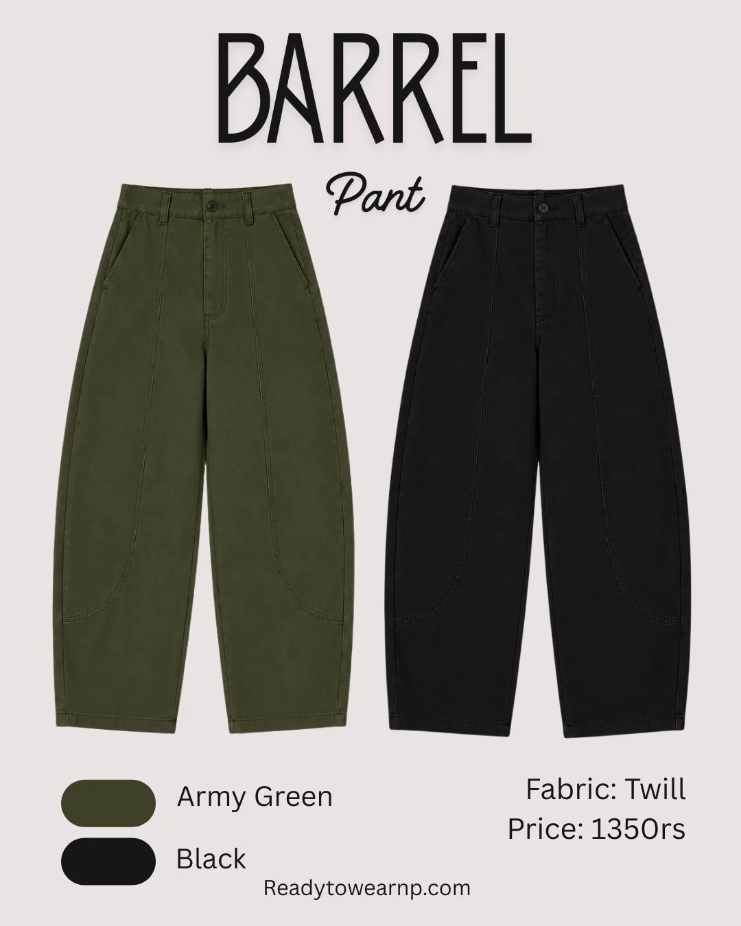 Barrel Twill Pant