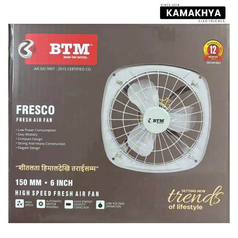 Product image of BTM FRESCO 150MM (6 INCH) HIGH SPEED FRESH AIR FAN | 12 Months Warranty