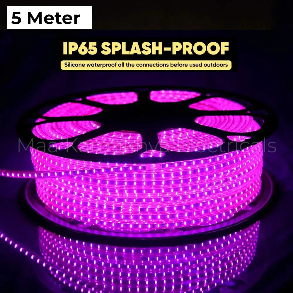Water Proof 5-70 Mtr LED Rope Light | Pink Strip Lights