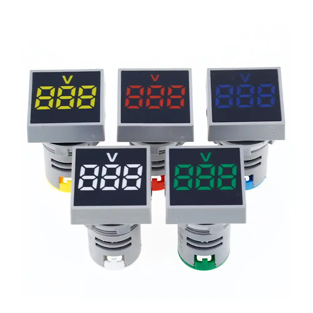 Product image of 22MM AC 60-500V Voltmeter Square Panel LED Digital Voltage Meter Indicator Light