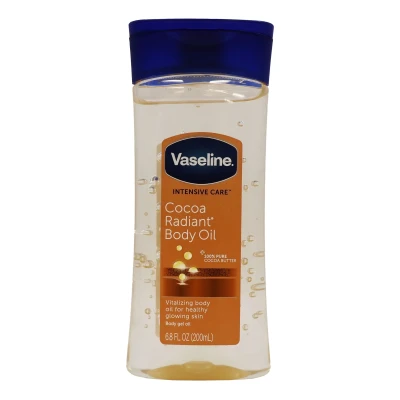 Vaseline Intensive Care Cocoa Radiant Gel Oil 200ml ( Vaseline body oil coca)