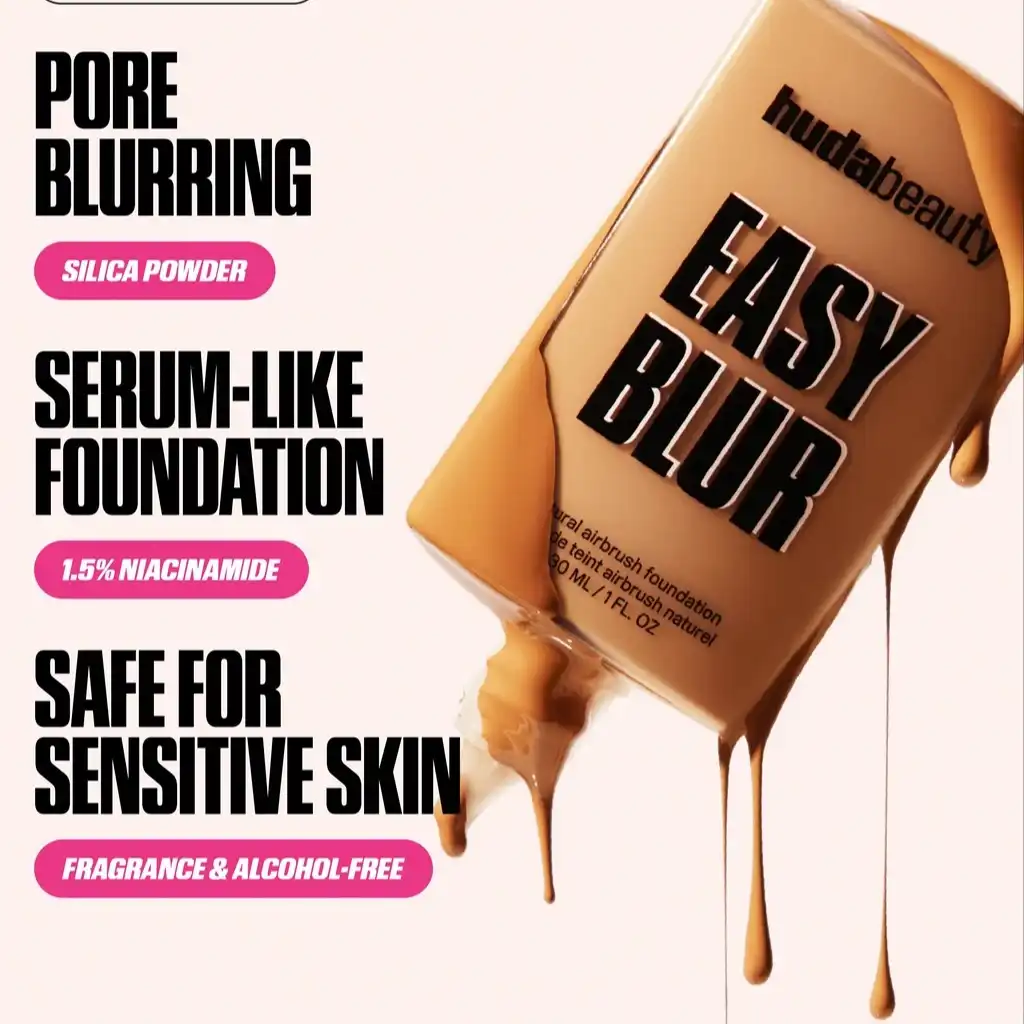 Product image of Huda Beauty (Custard) Easy Blur Natural Airbrush Foundation Custard 220N 30ml