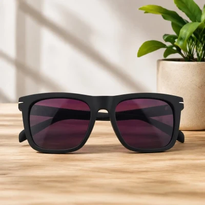 Image of Best Vintage Model Branded Unbreakable Black Frame Polarized Sunglasses