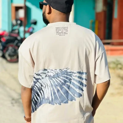 Plastisol Print Tee (Beige)