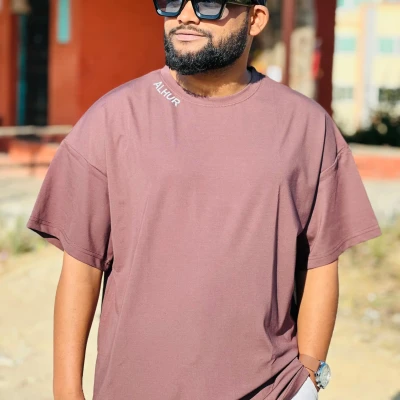Plastisol Print Tee (Brown)