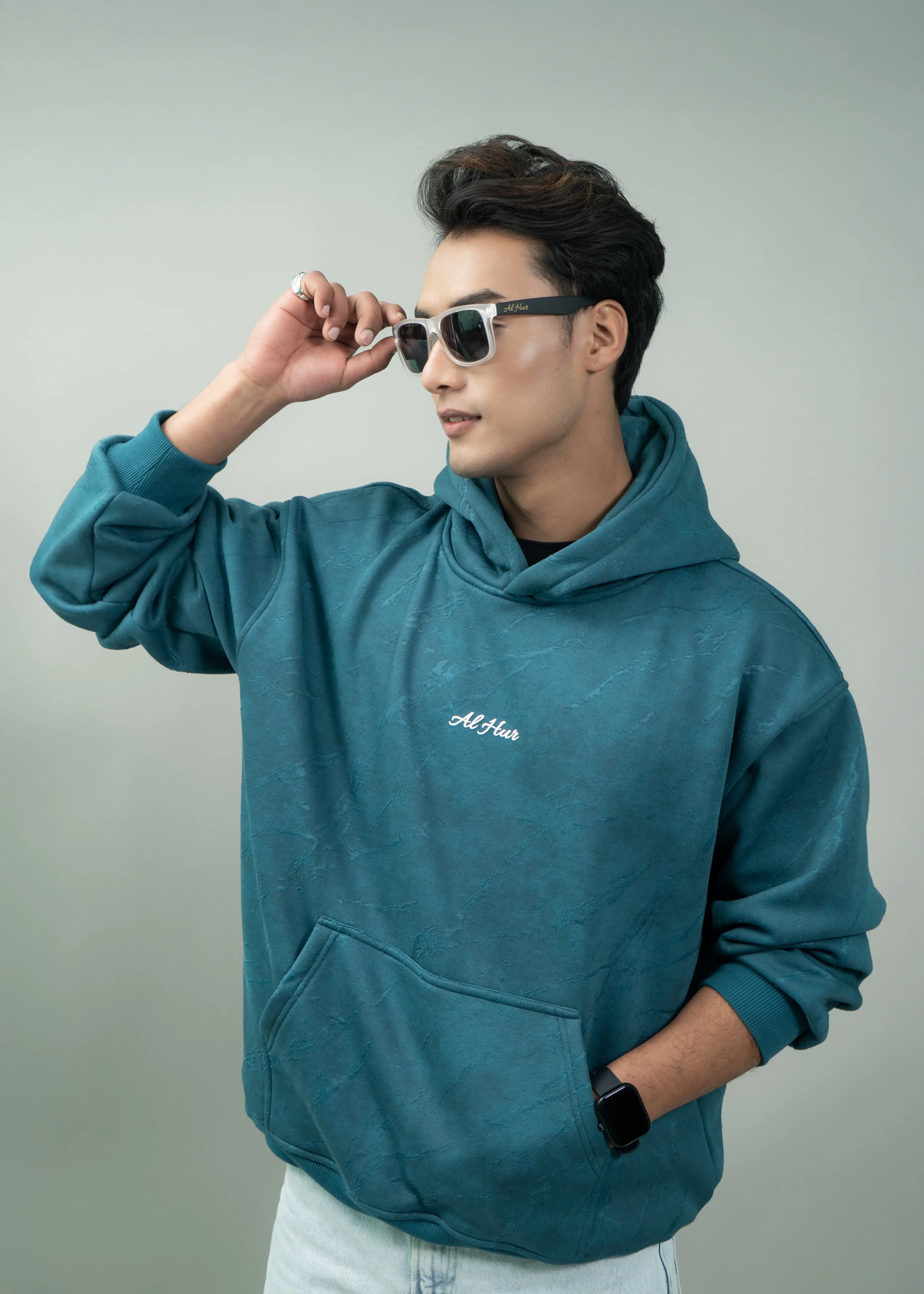 Product image of Oversized Grunge Hoodie (GREEN)