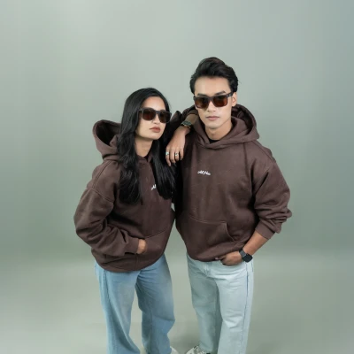 Oversized Grunge Hoodie (BROWN)