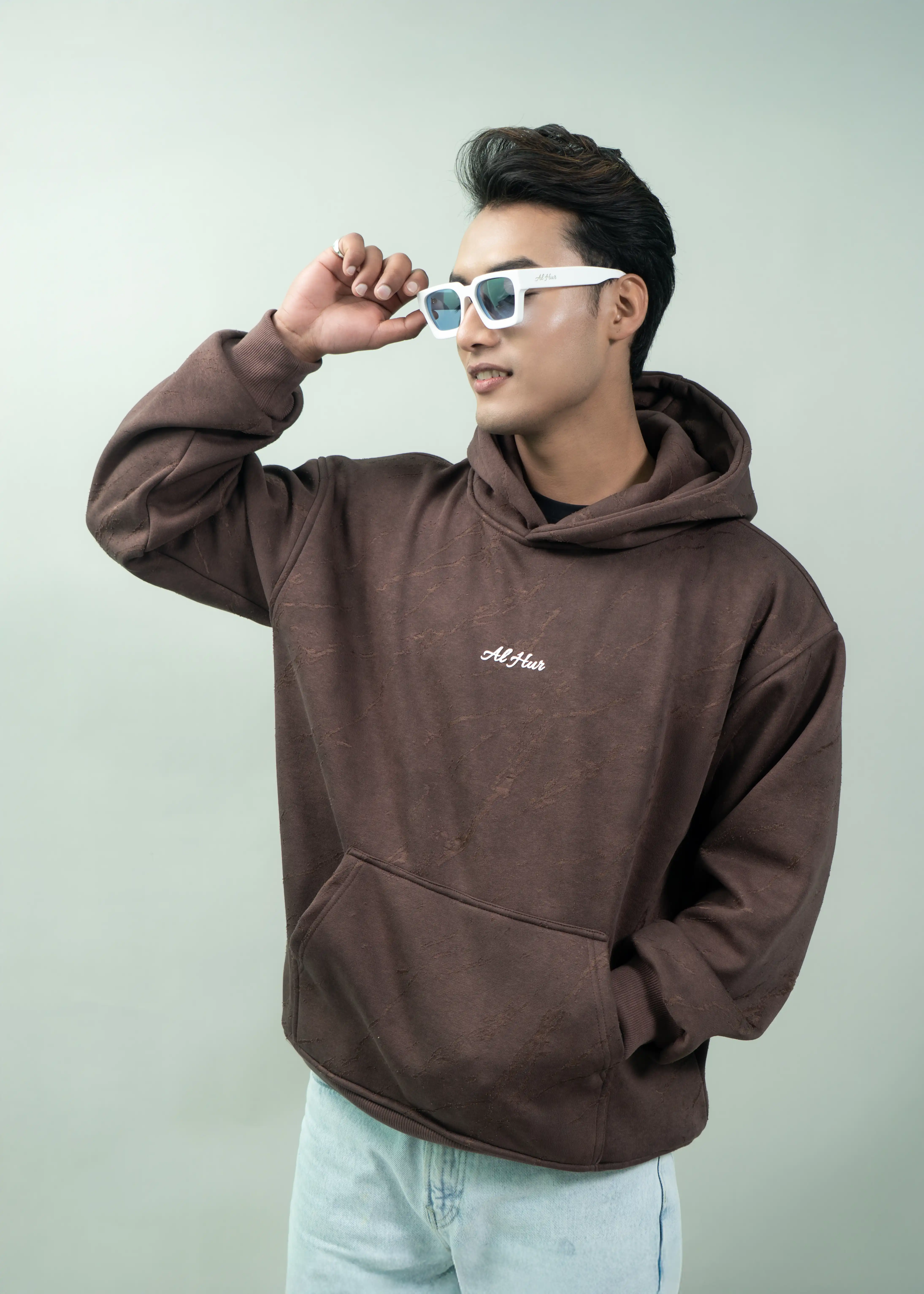 Product image of Oversized Grunge Hoodie (BROWN)