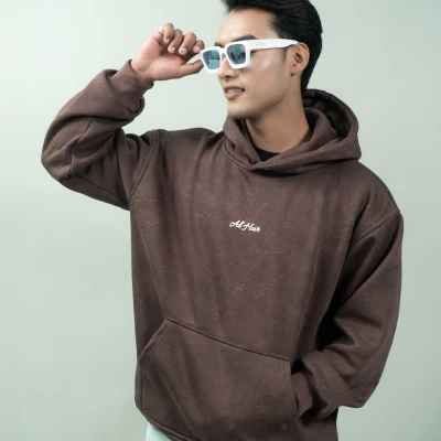 Oversized Grunge Hoodie (BROWN)