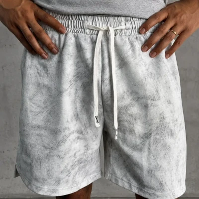 White Grey Shorts