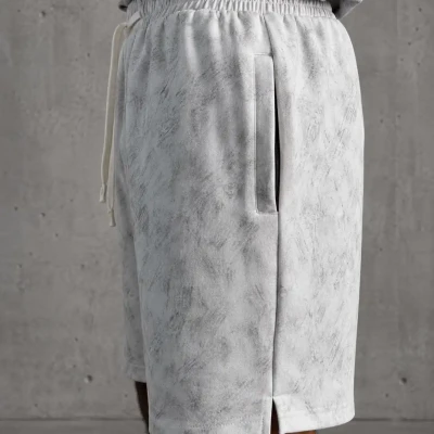 White Grey Shorts