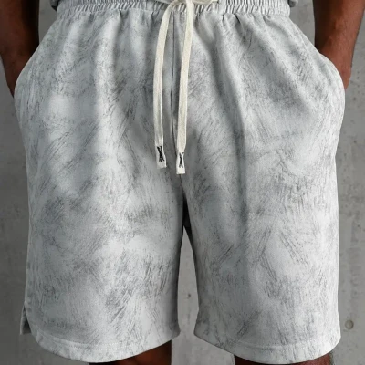 White Grey Shorts