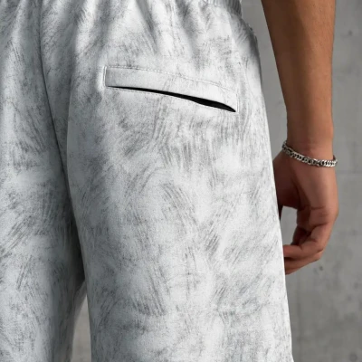 White Grey Shorts