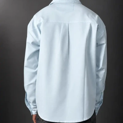 Alhur's Flow Linen Shirt (Navy ...