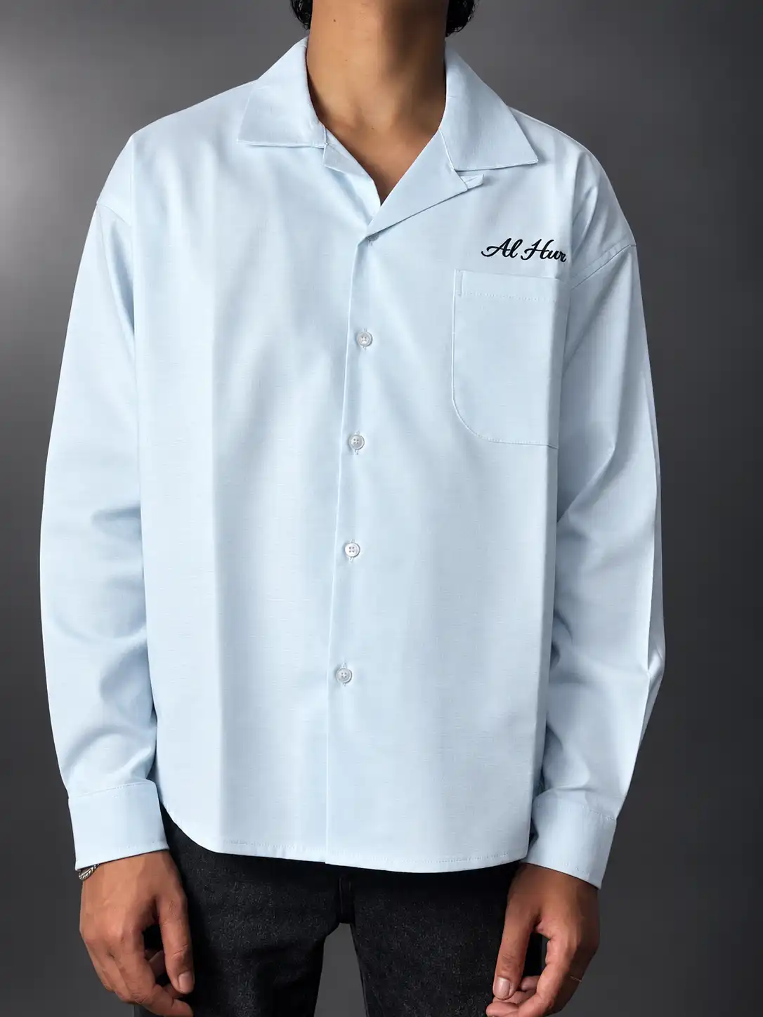 Product image of Alhur's Flow Linen Shirt (Navy Blue)