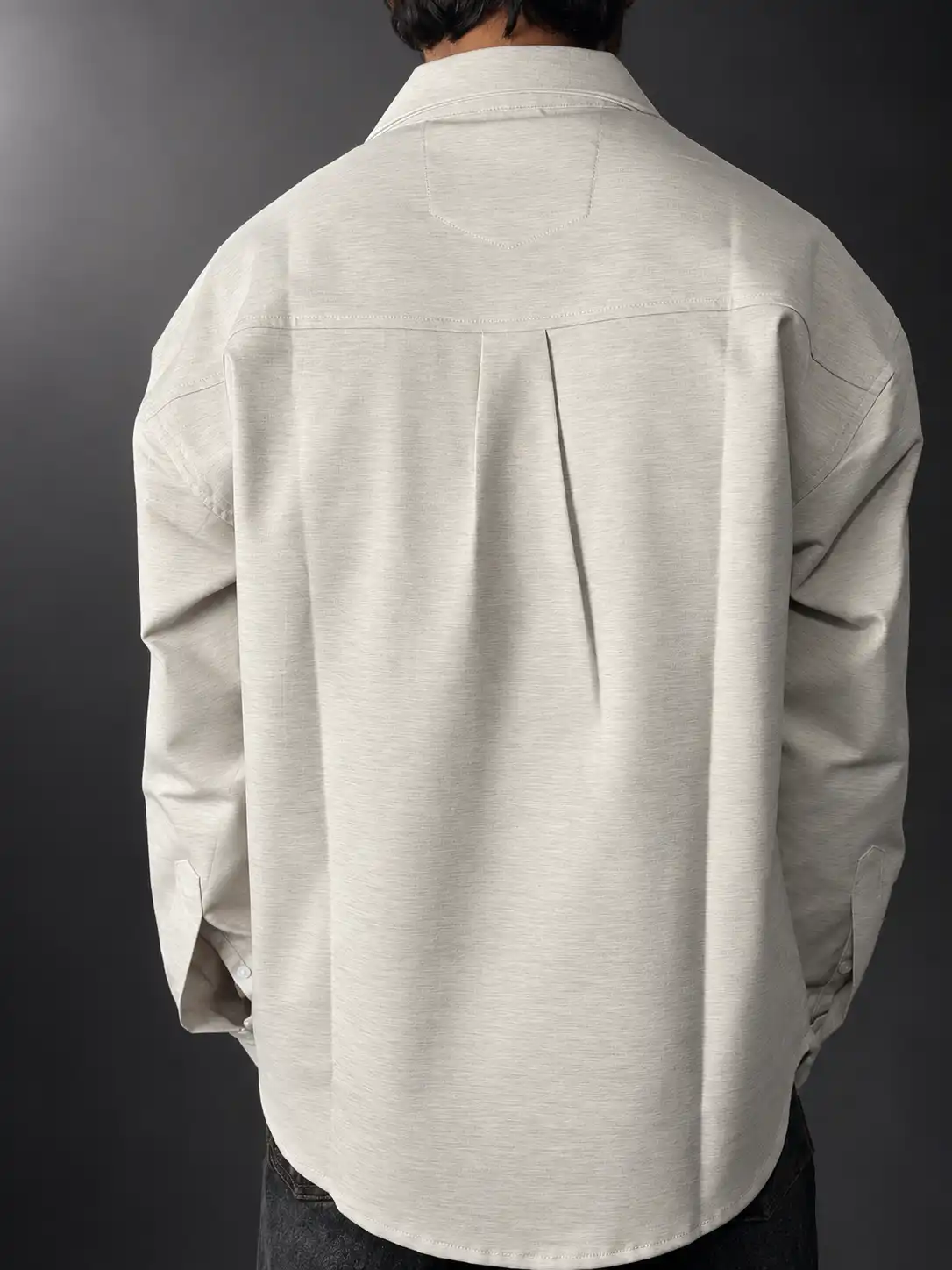 Product image of Alhur's Flow Linen Shirt (Light Grey)