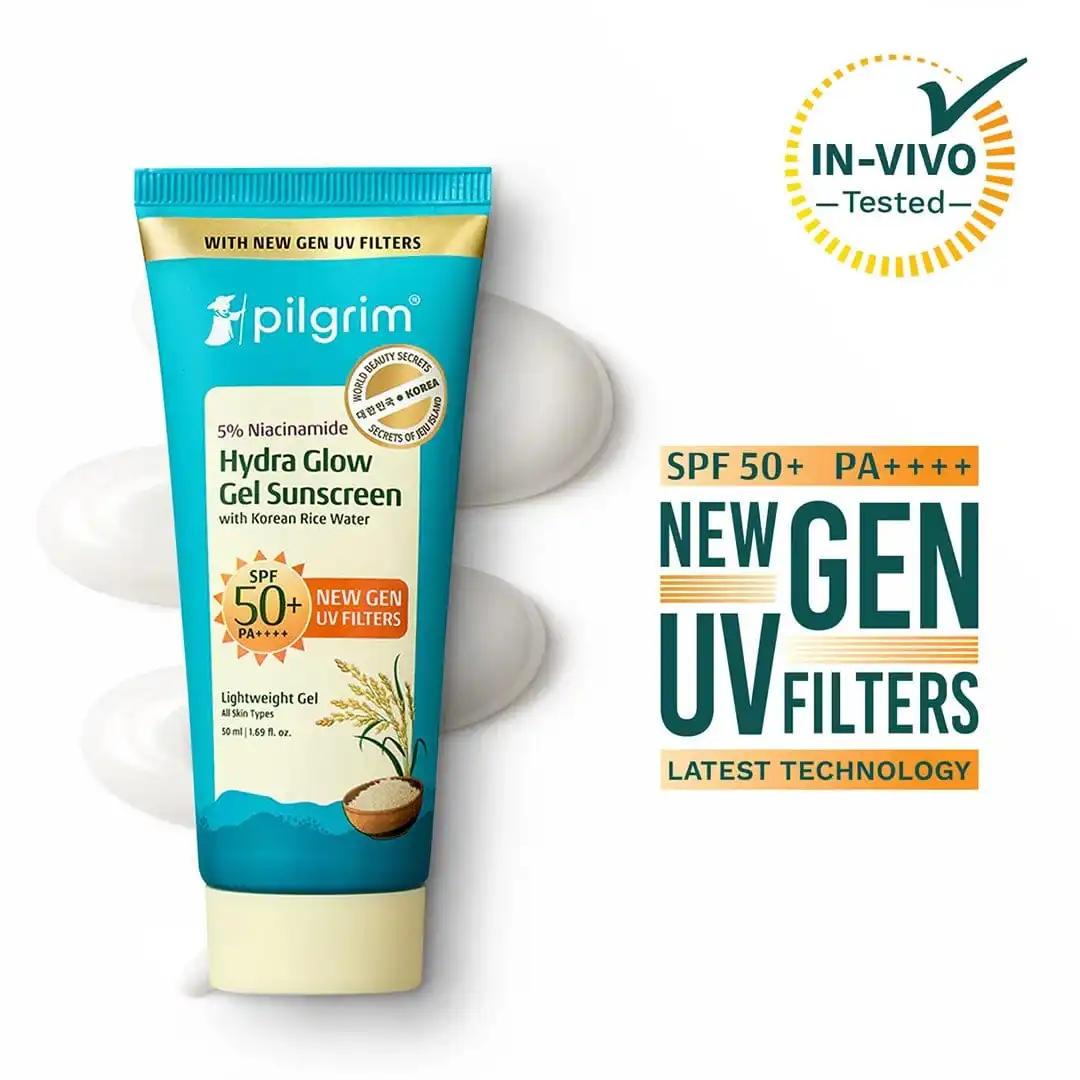 Pilgrim | 5% Niacinamide Hydra Glow Gel Sunscreen SPF 50+ PA++++
