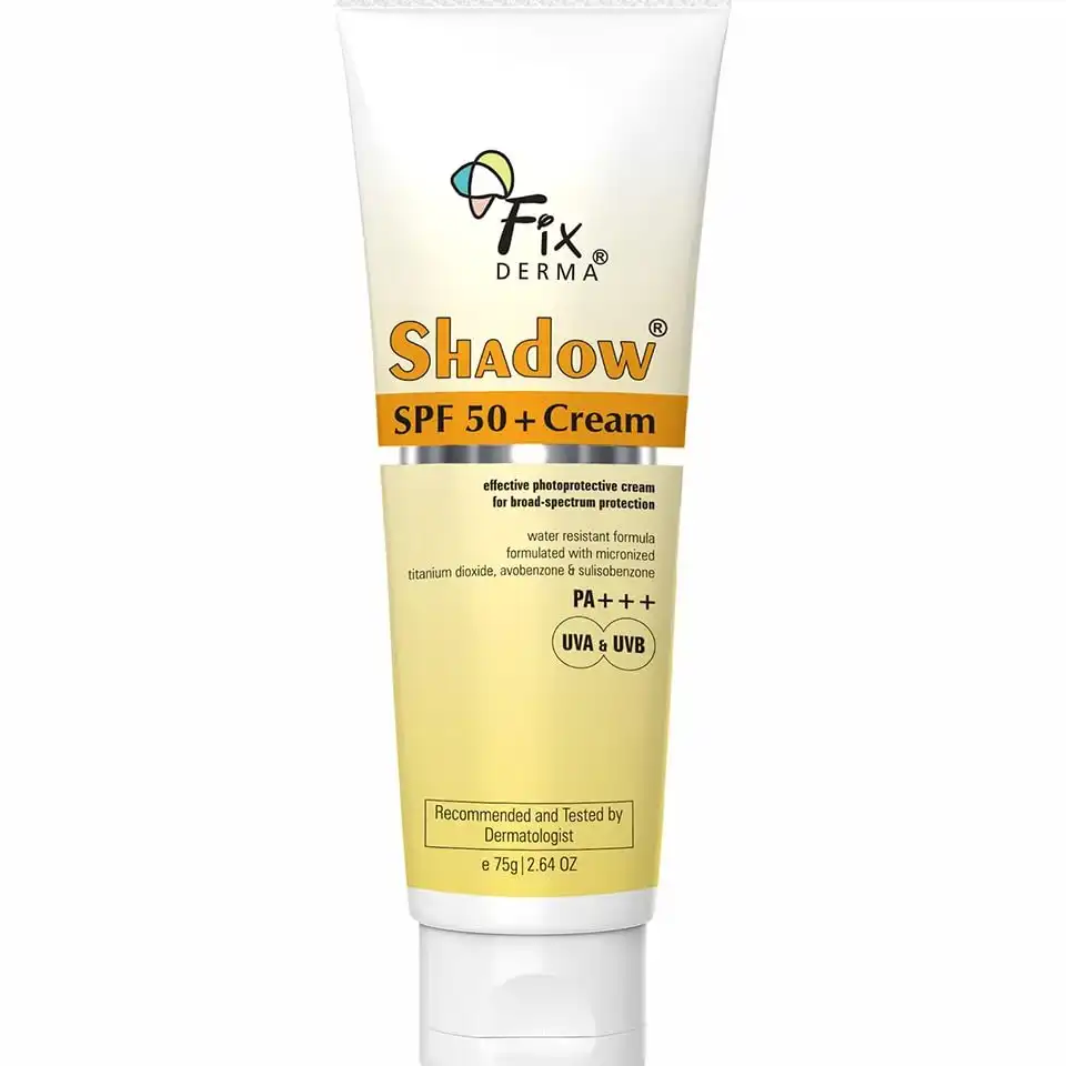 Fix Derma Shadow Sunscreen SPF 50+ Cream 75g Water Resistant Formula Broad Spectrum Protection