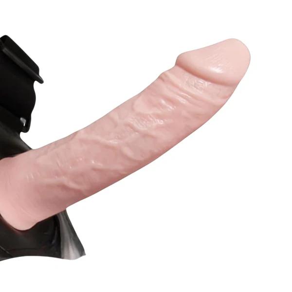 Hollow Strap On Realistic Penis Extender Condom for Male