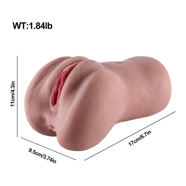 Realistic 3D Pocket Pussy 2 in 1 Male Masturbator
