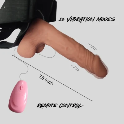 7.5-inch Realistic Strap-On Remote Controlled Dildo | Female...
