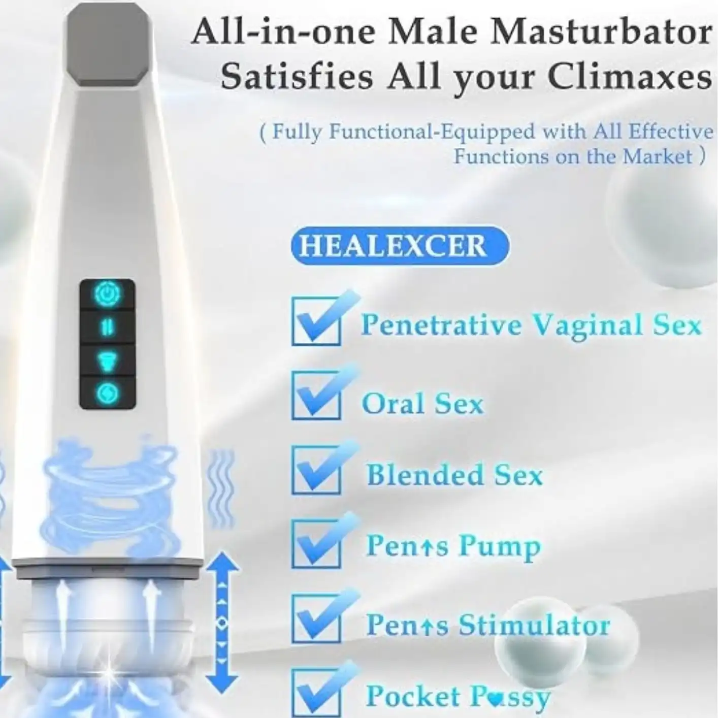 3 in 1 Thrusting Sucking Vibrating Automatic Masturbator
