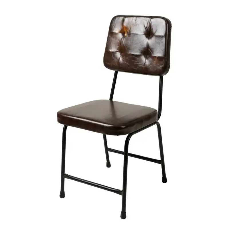 Product image of Brown Leather Stool