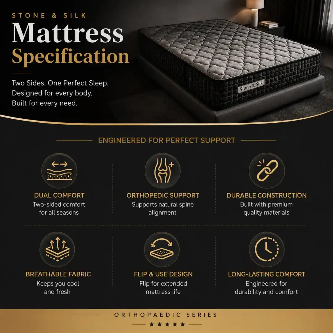Product image of STONE AND SILK ORTHOPAEDIC  Mattress