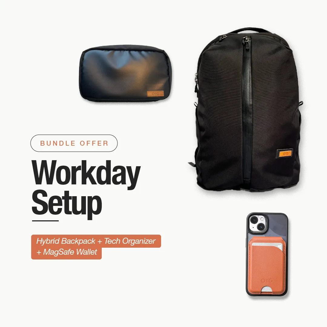 Workday Setup [Hybrid Backpack + Tech Organizer + MagSafe Wallet]