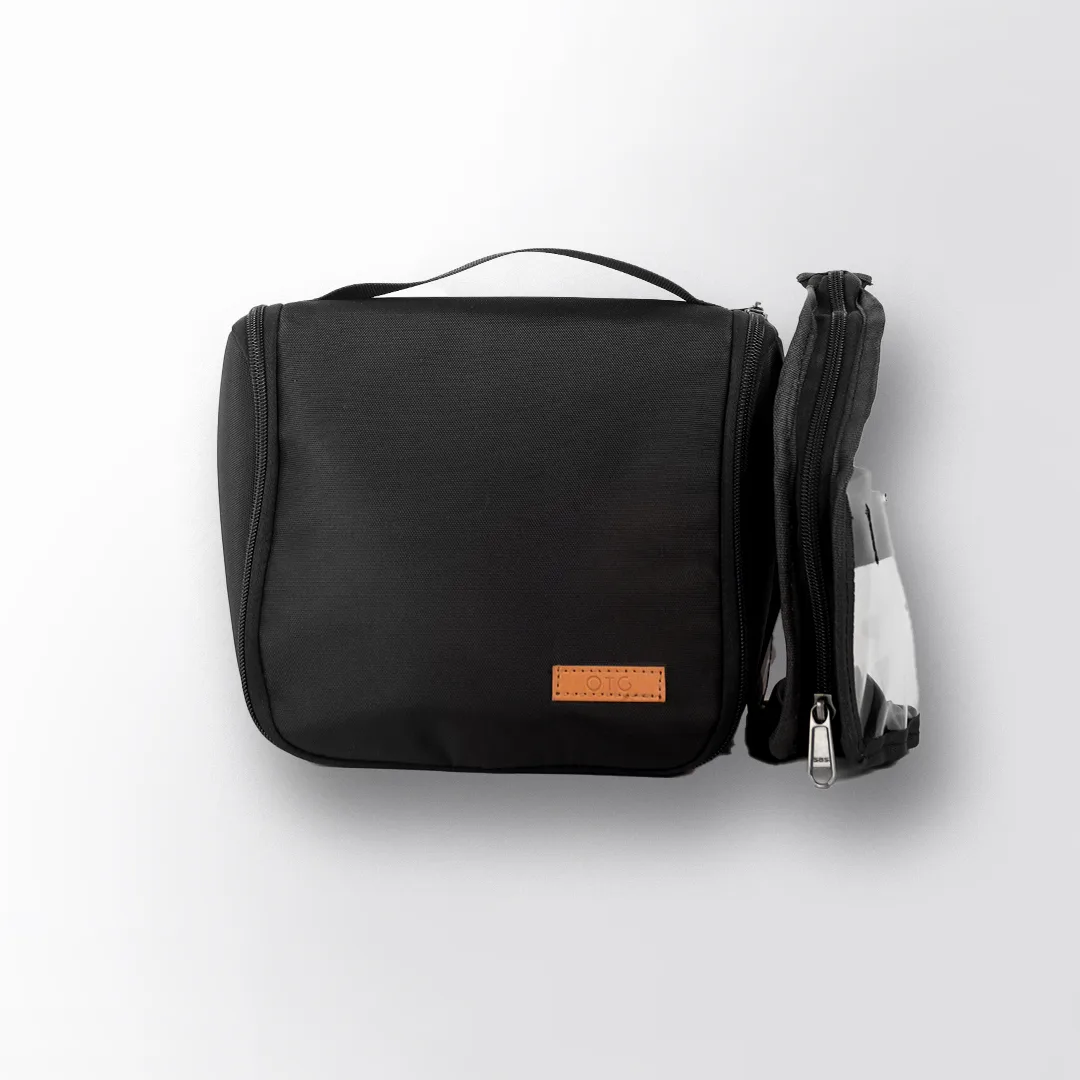 Multi-functional hanging toiletry pouch