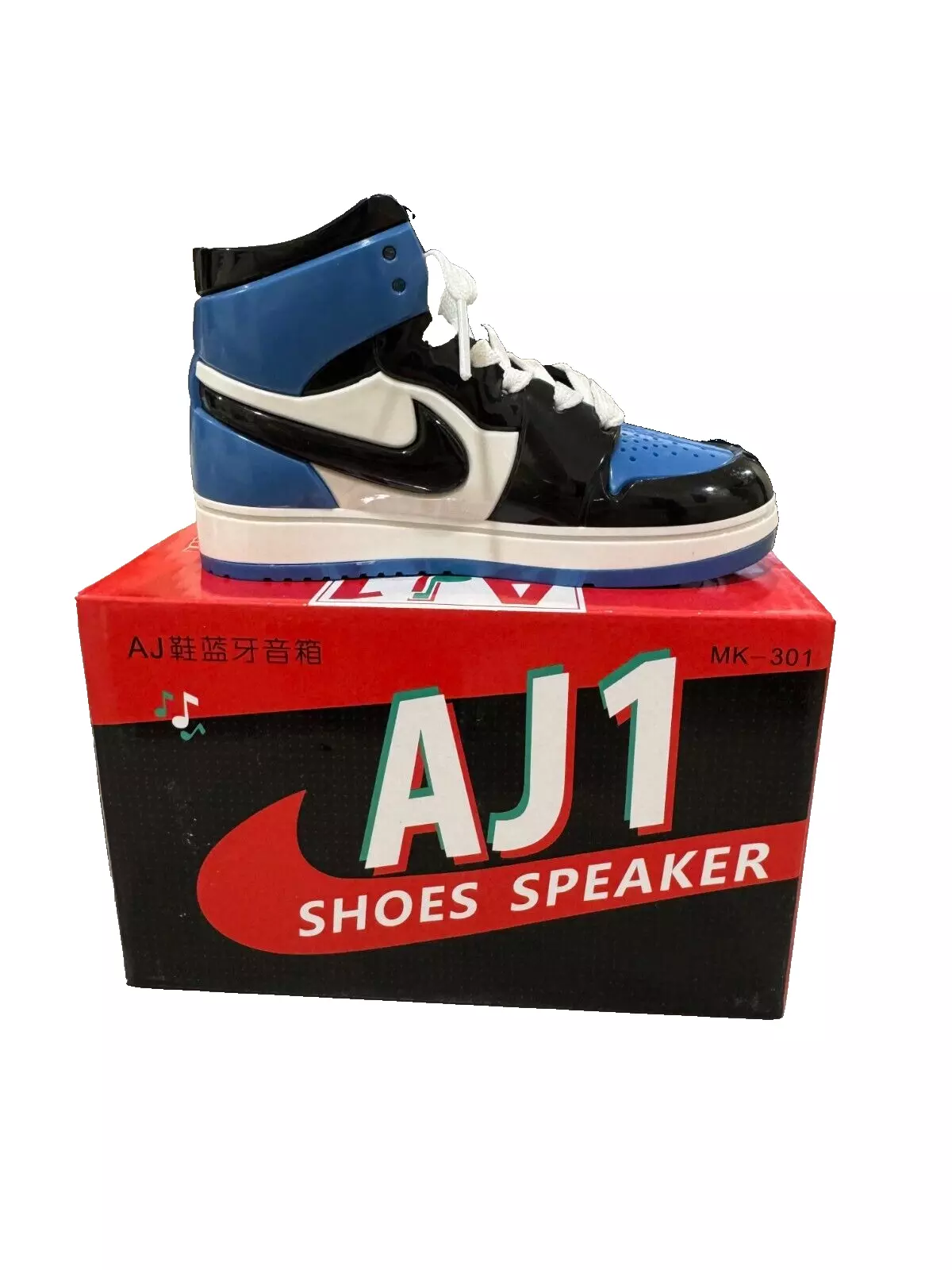 Product image of NEW 15.2 Cm Nike Blue AJ1 Wireless Portable Shoes Speaker