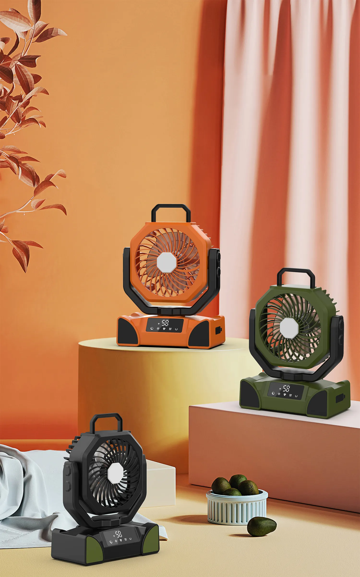 Product image of Portable Rechargeable Camping Fan with USB Power Bank