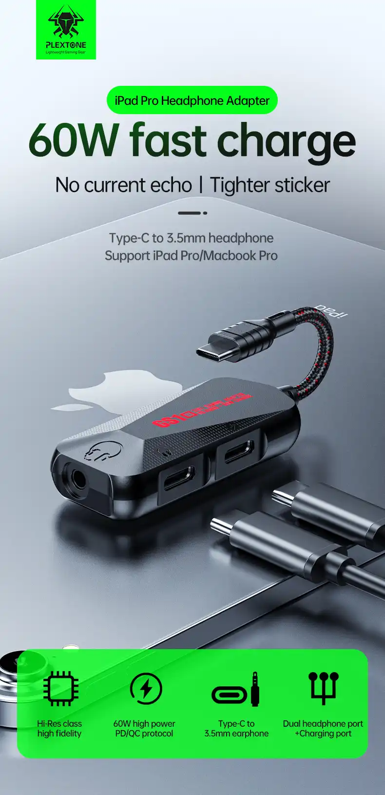 Product image of GS1 3-in-1 Hi-Res Mobile Gaming Sound Card Type C