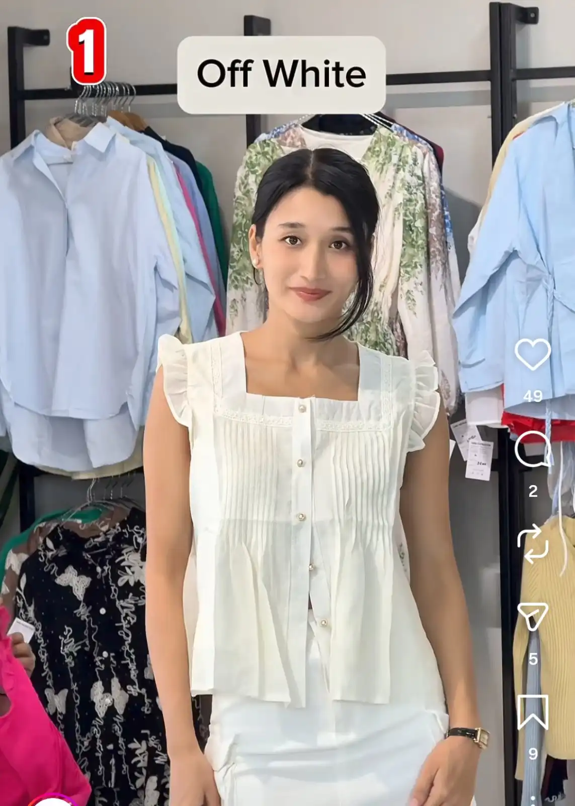 Product image of SLEEVELESS RUFFLE TOP