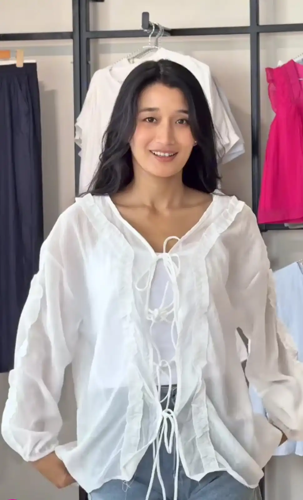 Product image of RUFFLE OUTER TOP WITH INNER