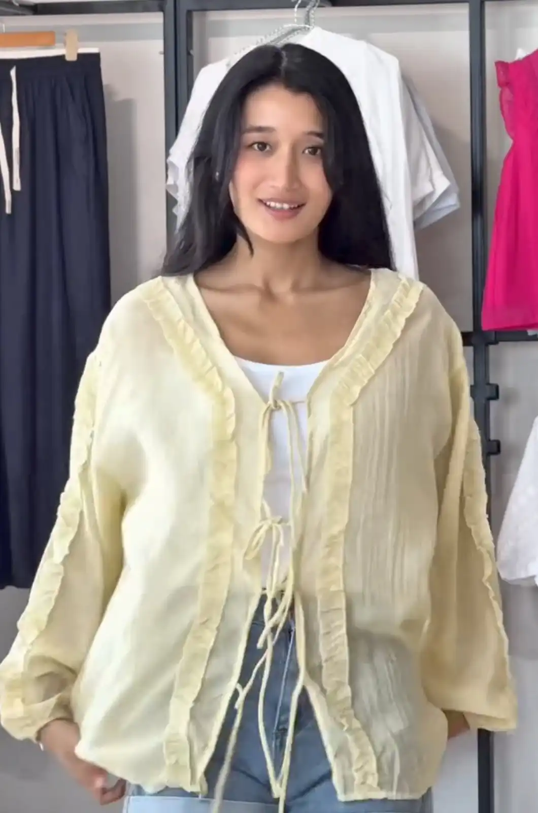 Product image of RUFFLE OUTER TOP WITH INNER