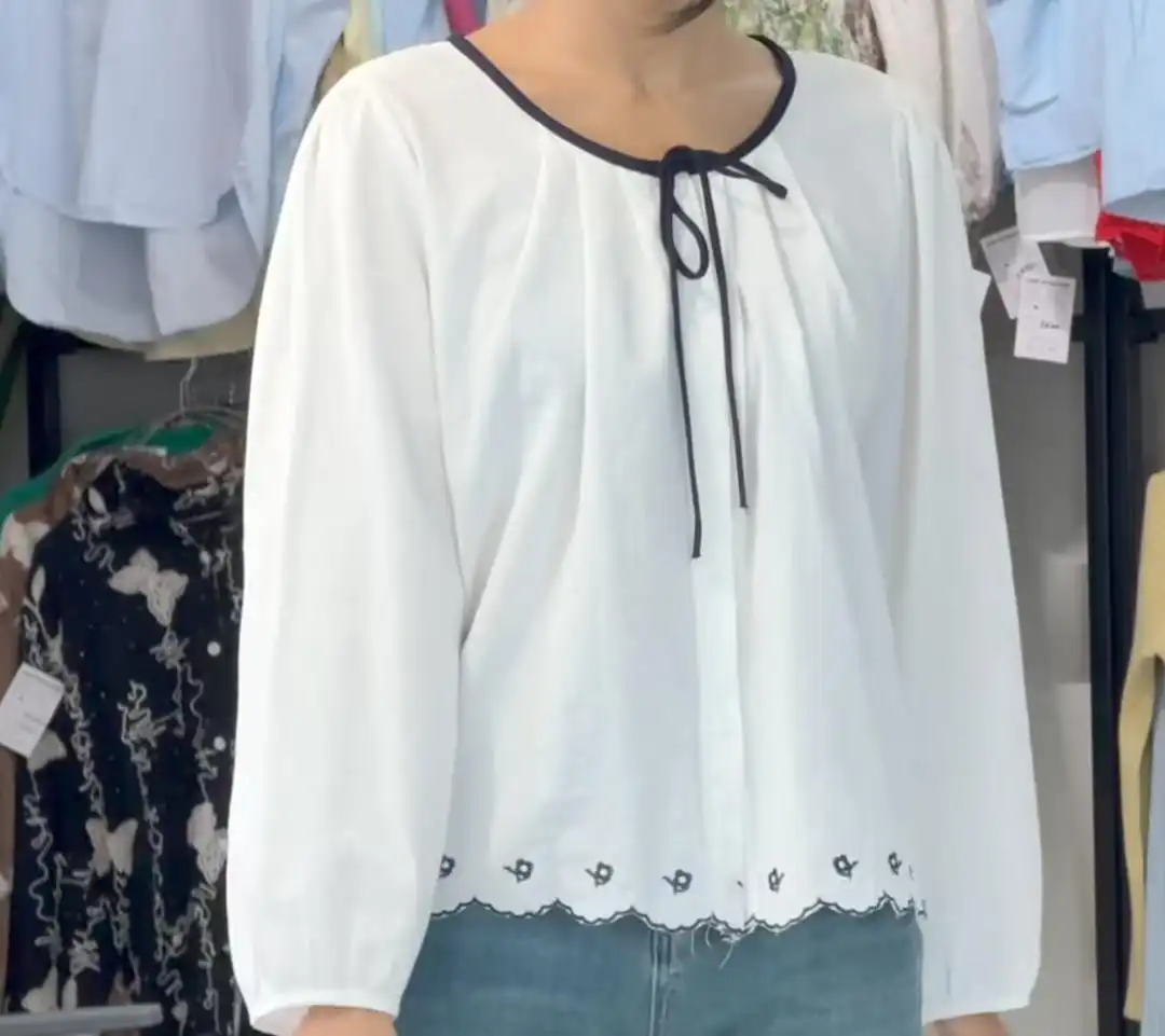 Product image of O NECK DRAWSTRING TOP