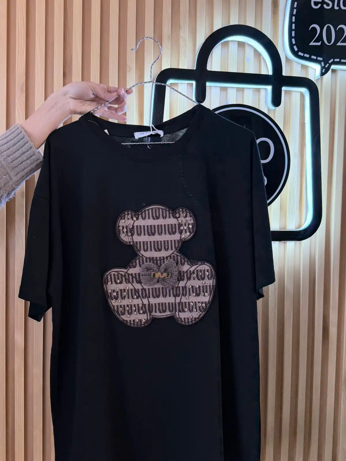 Product image of OVERSIZED BEAR PRINTED TOP