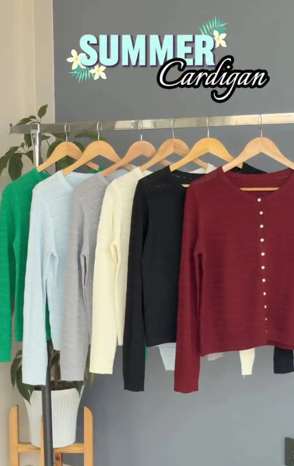 Product image of PEARL BUTTON CARDIGAN