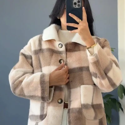 CHECKED ANGURA CARDIGAN