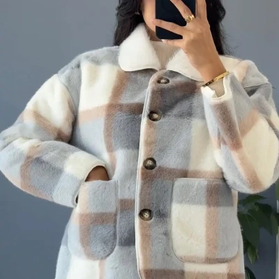 CHECKED ANGURA CARDIGAN
