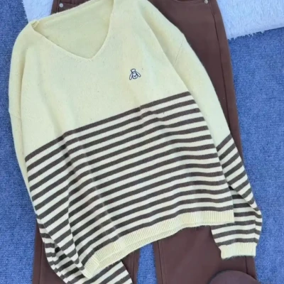 SHEEPEM VNECK STRIPE