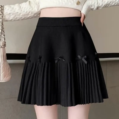 MINI WOLLEN BOW SKIRT