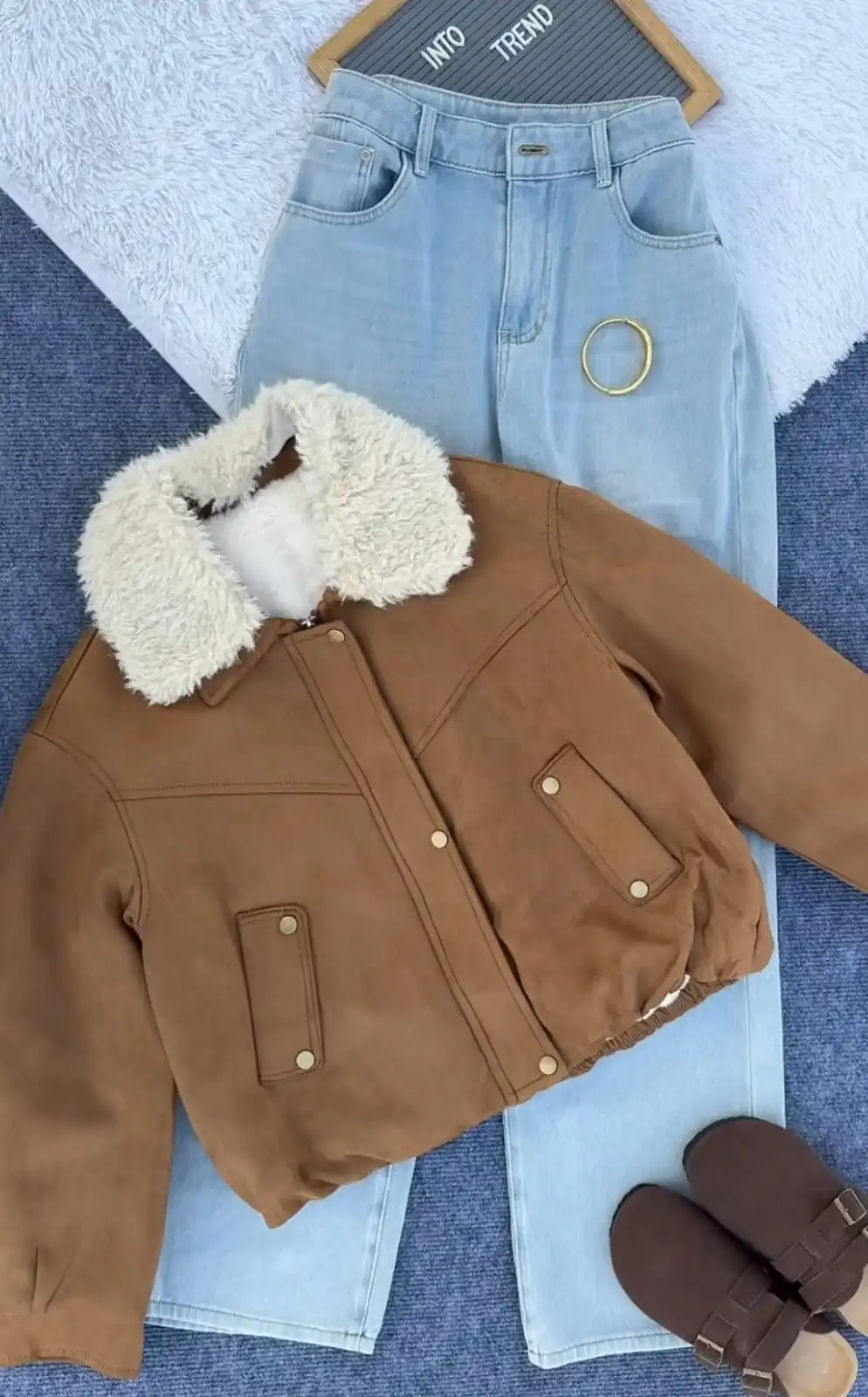 Product image of WHITE FUR SUDED  JACKET