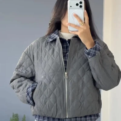 GREY BOMBER JACKET